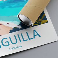 Anguilla Travel Print Wall Art Anguilla Wall Hanging Home Décor Anguilla Gift Art Lovers Wall Art Caribbean Travel Print Anguilla Decor