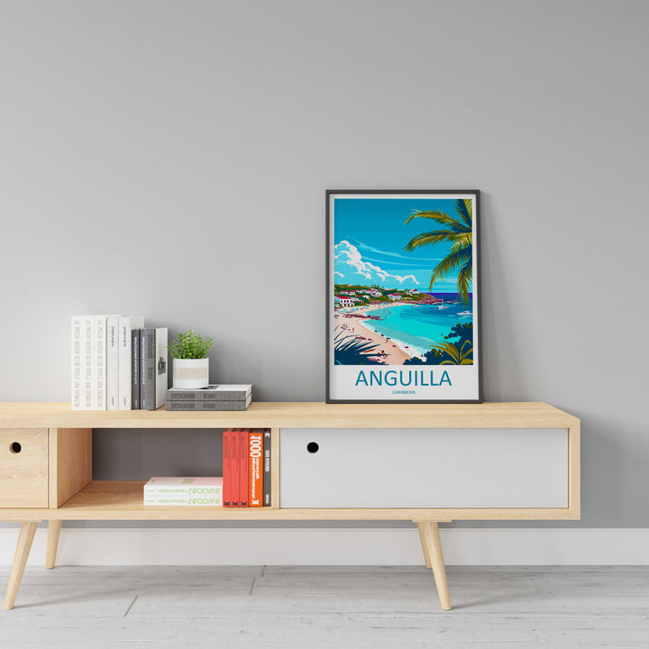 Anguilla Travel Print Wall Art Anguilla Wall Hanging Home Décor Anguilla Gift Art Lovers Wall Art Caribbean Travel Print Anguilla Decor