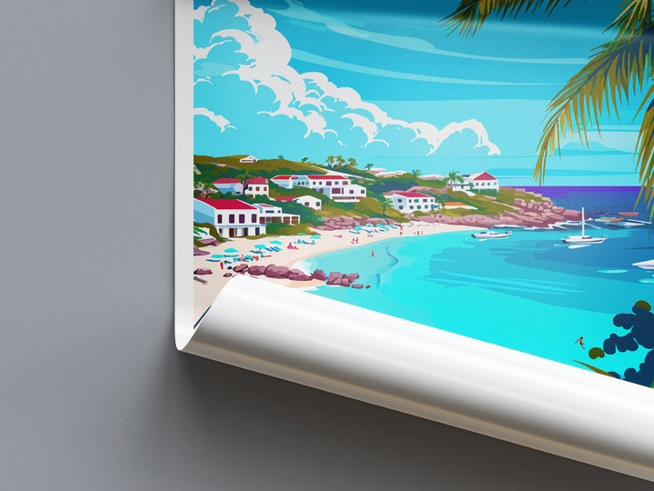 Anguilla Travel Print Wall Art Anguilla Wall Hanging Home Décor Anguilla Gift Art Lovers Wall Art Caribbean Travel Print Anguilla Decor