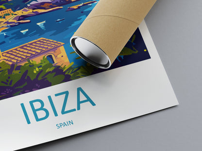 Ibiza Travel Print Wall Art Ibiza Wall Hanging Home Décor Ibiza Gift Art Lovers Spain Art Lover Gift Ibiza Wall Décor Ibiza Spain Print