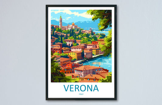 Verona Travel Print Wall Art Verona Italy Wall Hanging Home Decoration Verona Gift Art Lovers Wall Art Print Verona Italy Wall Art Poster