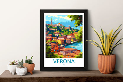 Verona Travel Print Wall Art Verona Italy Wall Hanging Home Decoration Verona Gift Art Lovers Wall Art Print Verona Italy Wall Art Poster
