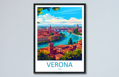 Verona Travel Print Wall Art Verona Italy Wall Hanging Home Decoration Verona Gift Art Lovers Wall Art Print Verona Italy Wall Art Poster
