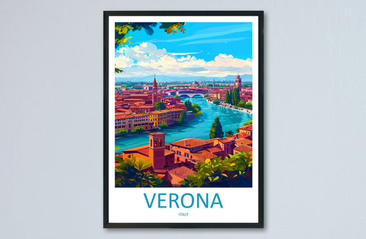 Verona Travel Print Wall Art Verona Italy Wall Hanging Home Decoration Verona Gift Art Lovers Wall Art Print Verona Italy Wall Art Poster