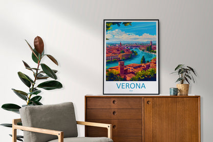 Verona Travel Print Wall Art Verona Italy Wall Hanging Home Decoration Verona Gift Art Lovers Wall Art Print Verona Italy Wall Art Poster