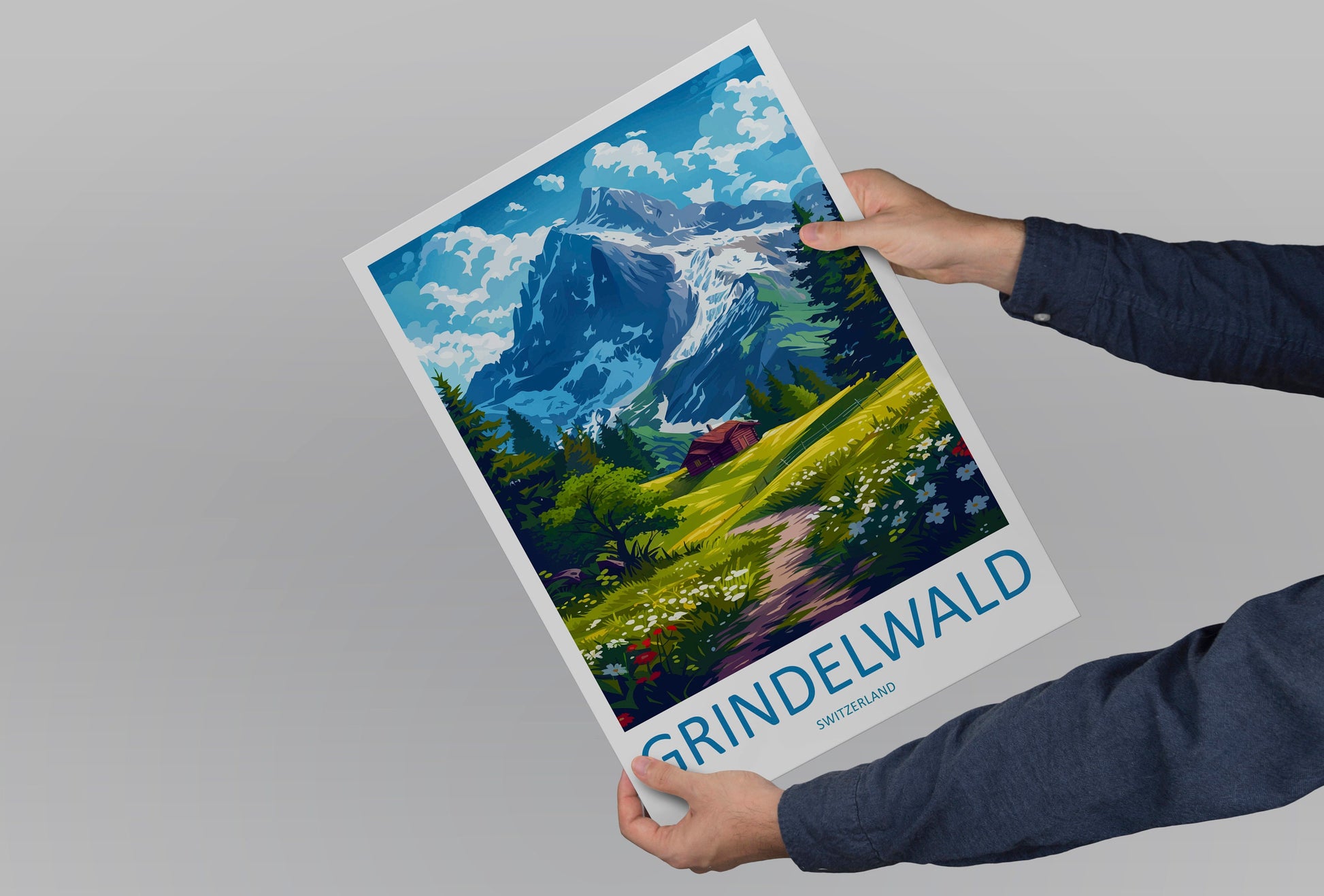 Grindelwald Print Grindelwald Home Décor Switzerland Art Print Grindelwald Wall Print For Switzerland Gift Wall Hanging Grindelwald Home Art