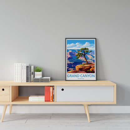 Grand Canyon National Park Travel Print Wall Art Grand Canyon Wall Hanging Home Décor Grand Canyon Gift Art Lovers Arizona Art Lover Gift