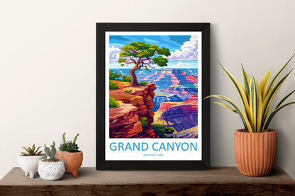 Grand Canyon National Park Travel Print Wall Art Grand Canyon Wall Hanging Home Décor Grand Canyon Gift Art Lovers Arizona Art Lover Gift