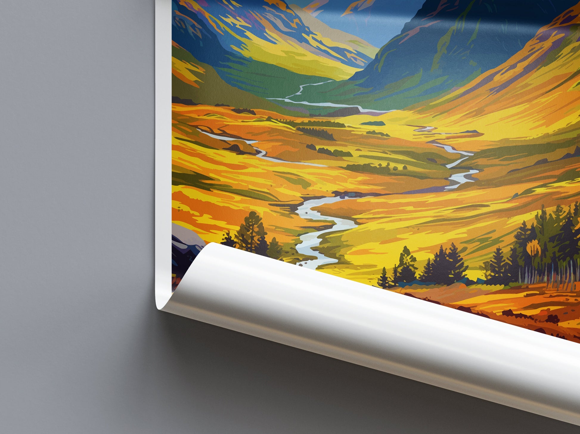Glencoe Travel Print Wall Art Glencoe Wall Hanging Home Décor Glencoe Gift Art Lovers Scotland Art Lover Gift Glencoe Travel Artwork