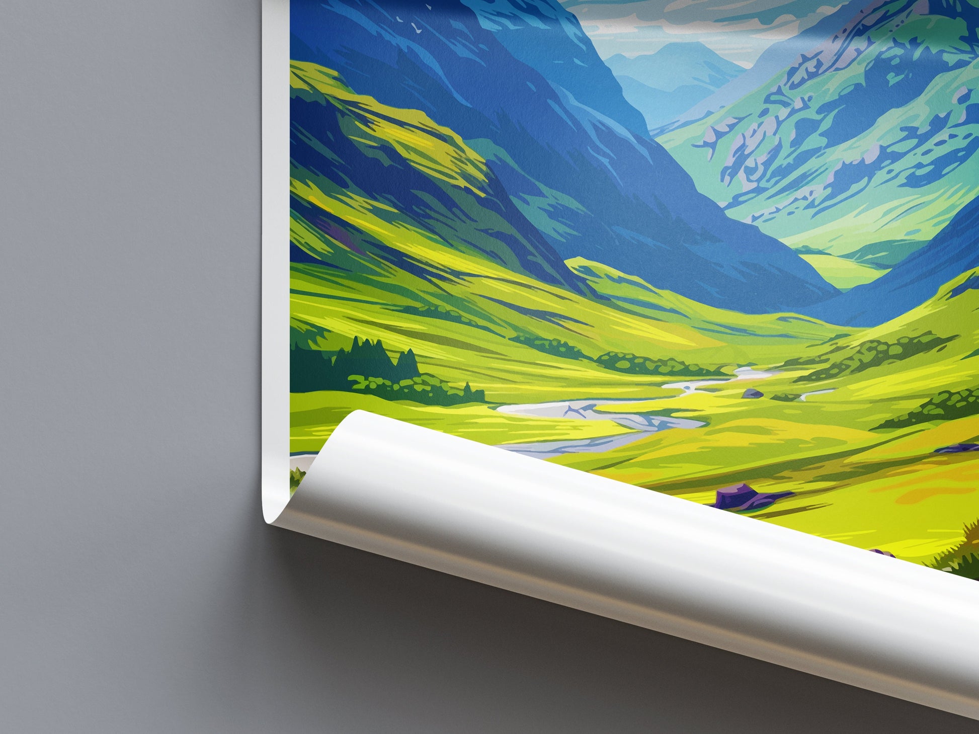 Glencoe Travel Print Wall Art Glencoe Wall Hanging Home Décor Glencoe Gift Art Lovers Scotland Art Lover Gift Glencoe Travel Artwork