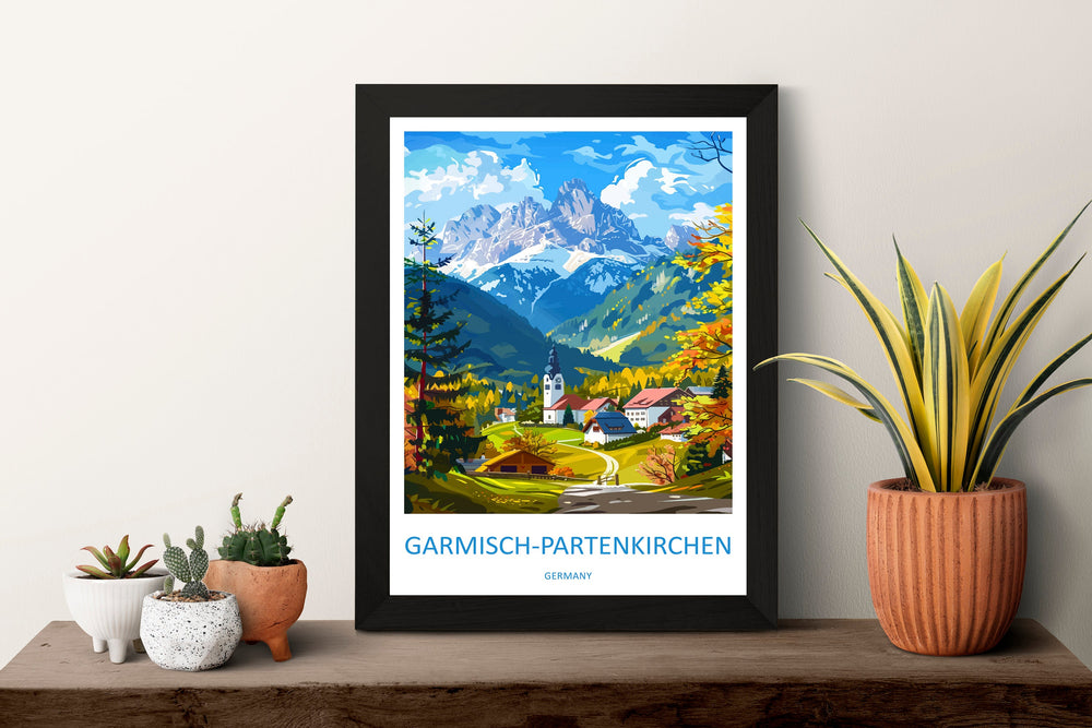 Garmisch-Partenkirchen Travel Print Wall Art Garmisch-Partenkirchen Wall Hanging Home Décor Garmisch-Partenkirchen Gift Art Lovers Germany