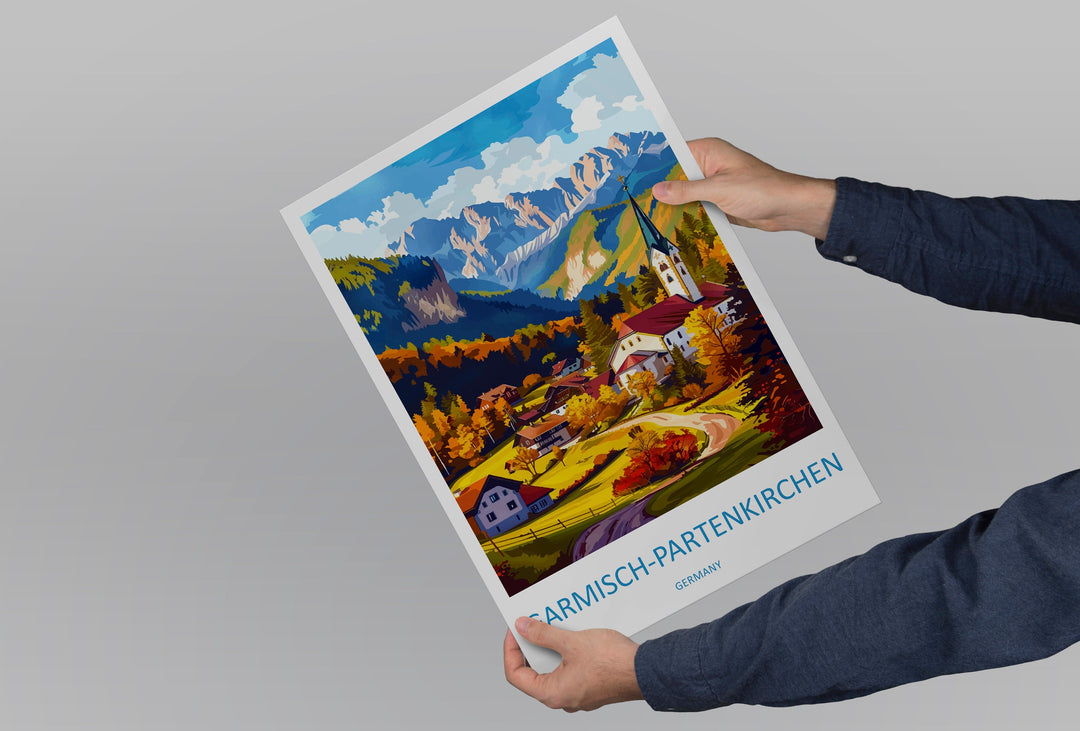 Garmisch-Partenkirchen Travel Print Wall Art Garmisch-Partenkirchen Wall Hanging Home Décor Garmisch-Partenkirchen Gift Art Lovers Germany