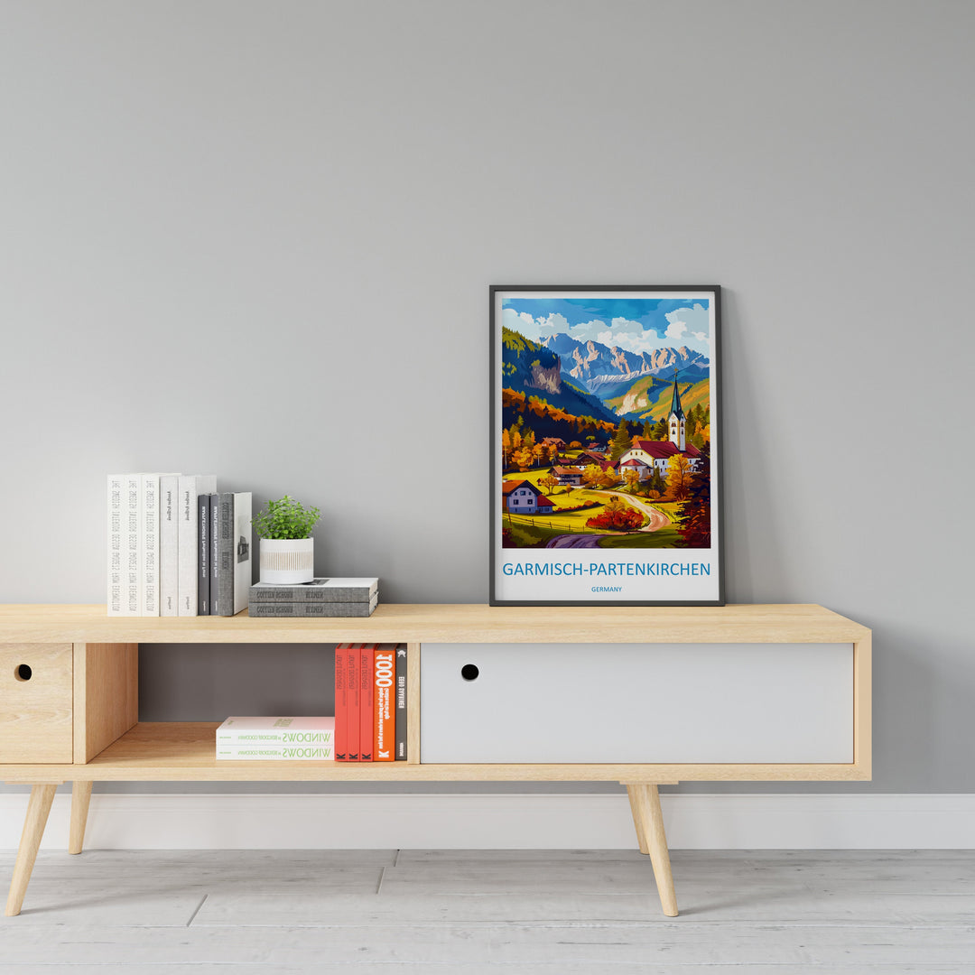 Garmisch-Partenkirchen Travel Print Wall Art Garmisch-Partenkirchen Wall Hanging Home Décor Garmisch-Partenkirchen Gift Art Lovers Germany