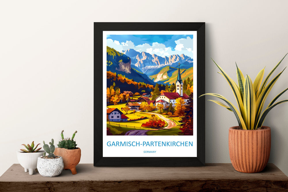Garmisch-Partenkirchen Travel Print Wall Art Garmisch-Partenkirchen Wall Hanging Home Décor Garmisch-Partenkirchen Gift Art Lovers Germany