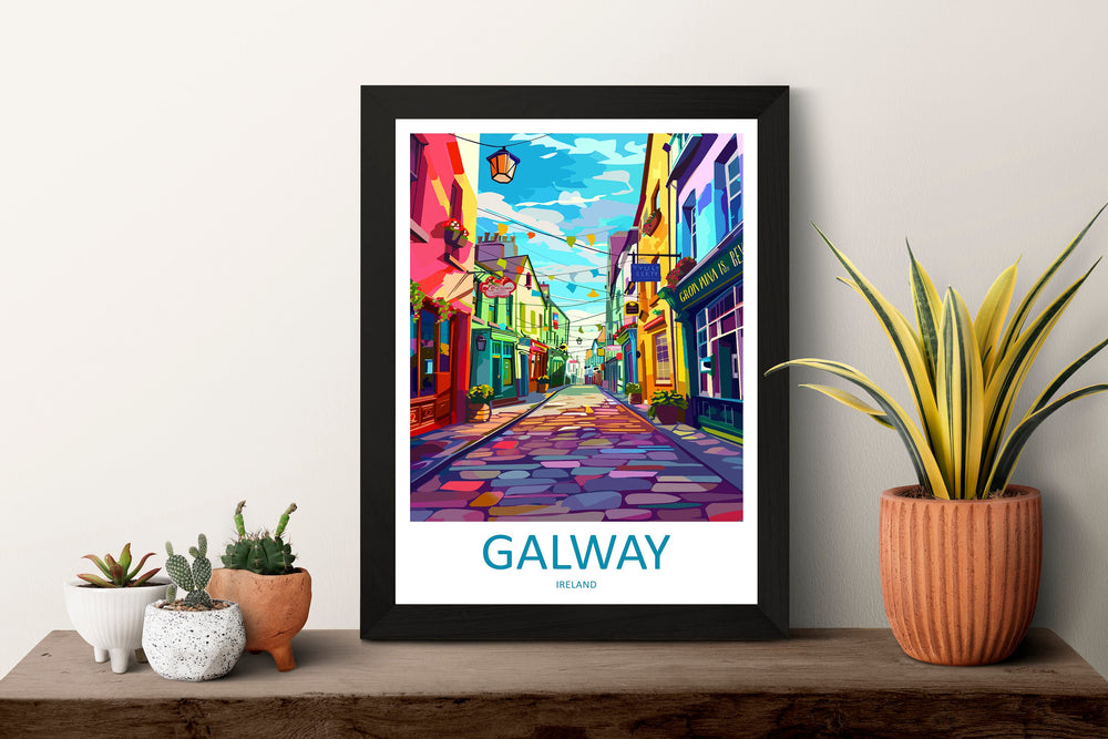 Galway Print Galway Home Decor Galway Square Art Print Galway Wall Art for Ireland Enthusiast Gift Wall Hanging Galway Ireland Wall Décor