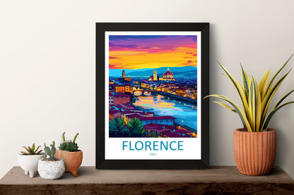 Florence Travel Print Wall Art Florence Italy Wall Hanging Home Decoration Florence Gift Art Lovers Wall Art Print Florence Italy Wall Print
