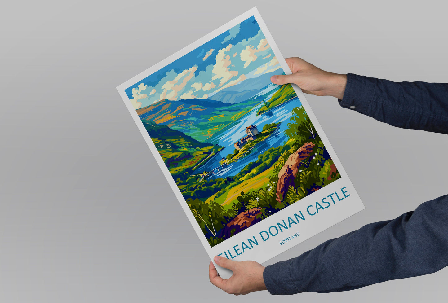 Eilean Donan Travel Print Wall Art Eilean Donan Wall Hanging Home Décor Eilean Donan Gift Art Lovers Scotland Art Lover Gift Eilean Donan