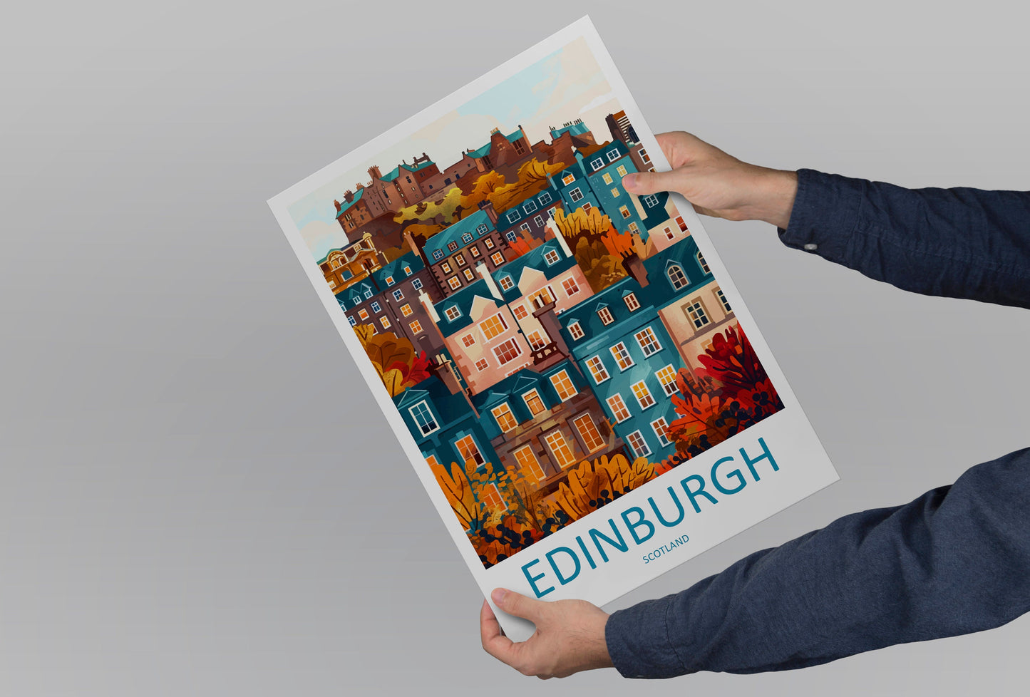 Edinburgh Cityscape Print Edinburgh Home Decor European City Art Print Edinburgh Wall Art Scotland Enthusiast Gift Wall Hanging Edinburgh