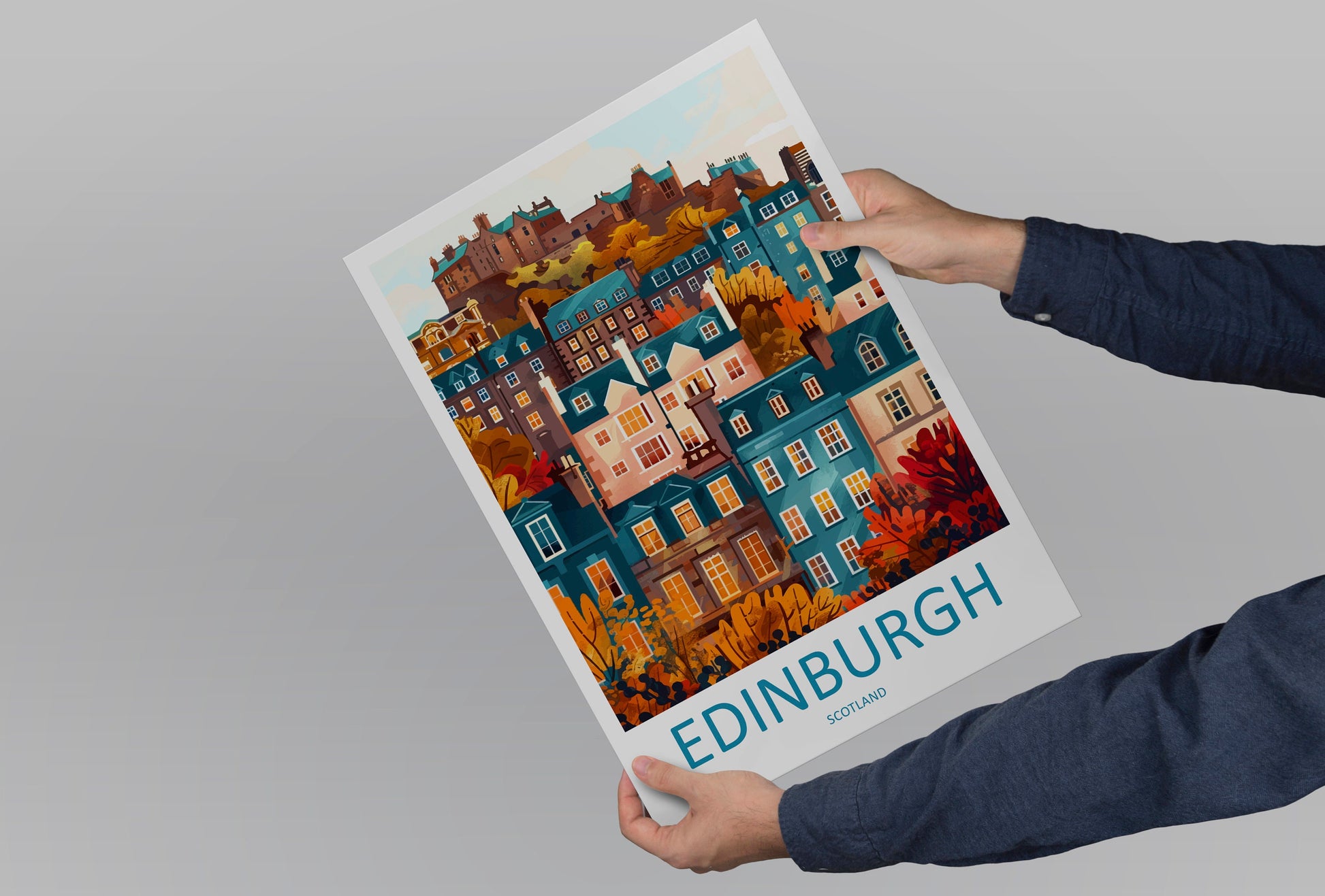 Edinburgh Cityscape Print Edinburgh Home Decor European City Art Print Edinburgh Wall Art Scotland Enthusiast Gift Wall Hanging Edinburgh