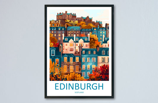 Edinburgh Cityscape Print Edinburgh Home Decor European City Art Print Edinburgh Wall Art Scotland Enthusiast Gift Wall Hanging Edinburgh