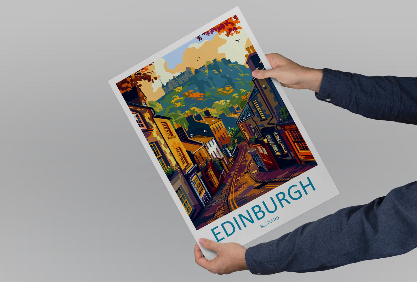 Edinburgh Cityscape Print Edinburgh Home Decor European City Art Print Edinburgh Wall Art Scotland Enthusiast Gift Wall Hanging Edinburgh