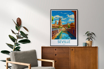 Seville Travel Print Wall Art Seville Wall Hanging Home Décor Seville Gift Art Lovers Spain Art Lover Gift Seville Print Spain Wall Art Deco