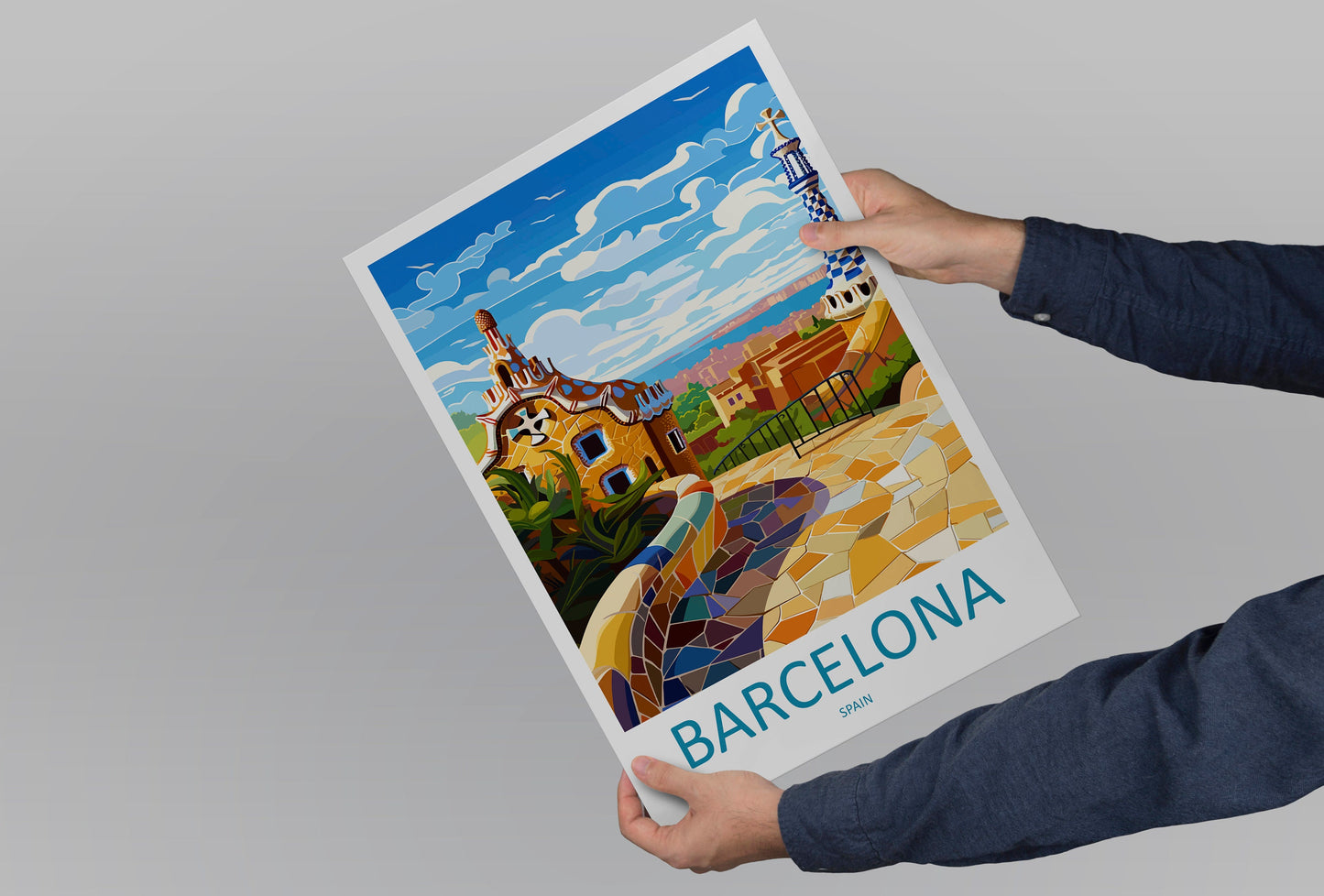 Barcelona Travel Print Wall Art Barcelona Wall Hanging Home Décor Barcelona Gift Art Lovers Spain Art Lover Gift Barcelona Print Spain Art