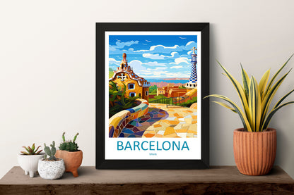 Barcelona Travel Print Wall Art Barcelona Wall Hanging Home Décor Barcelona Gift Art Lovers Spain Art Lover Gift Barcelona Print Spain Art