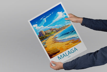 Malaga Travel Print Wall Art Malaga Wall Hanging Home Décor Malaga Gift Art Lovers Spain Art Lover Gift Malaga Wall Décor Malaga Spain Decor
