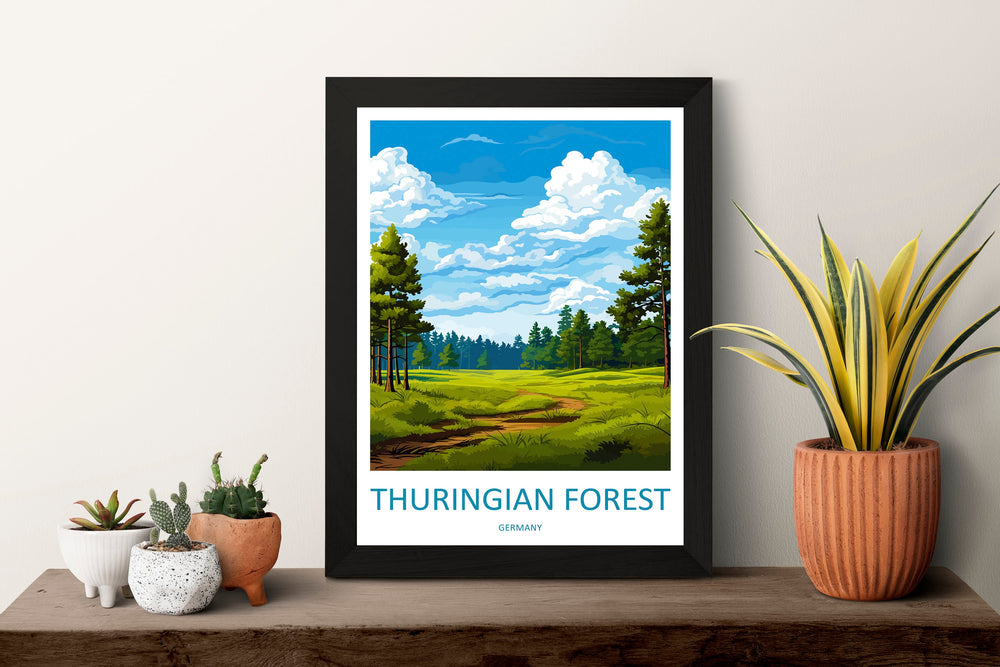 Thuringian Forest Travel Print Thuringian Forest Home Décor Germany Art Print Germany Thuringian Forest Wall Print Gift For Germany Fans