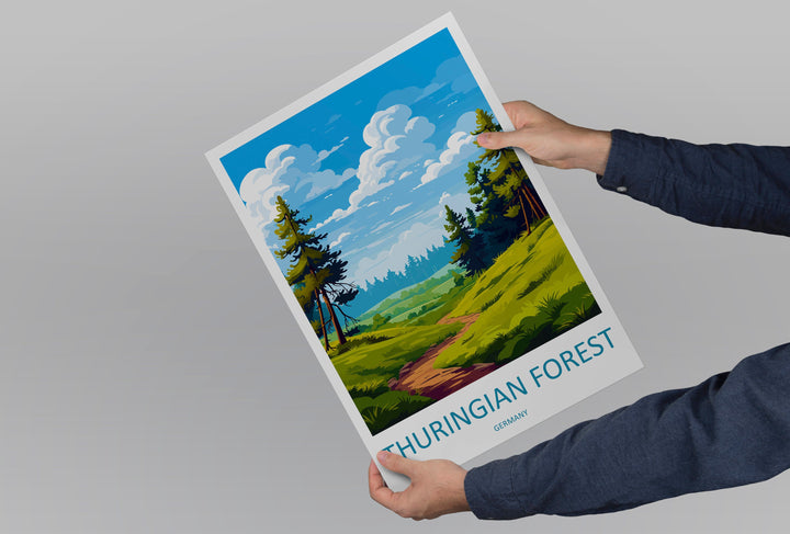Thuringian Forest Travel Print Thuringian Forest Home Décor Germany Art Print Germany Thuringian Forest Wall Print Gift For Germany Fans