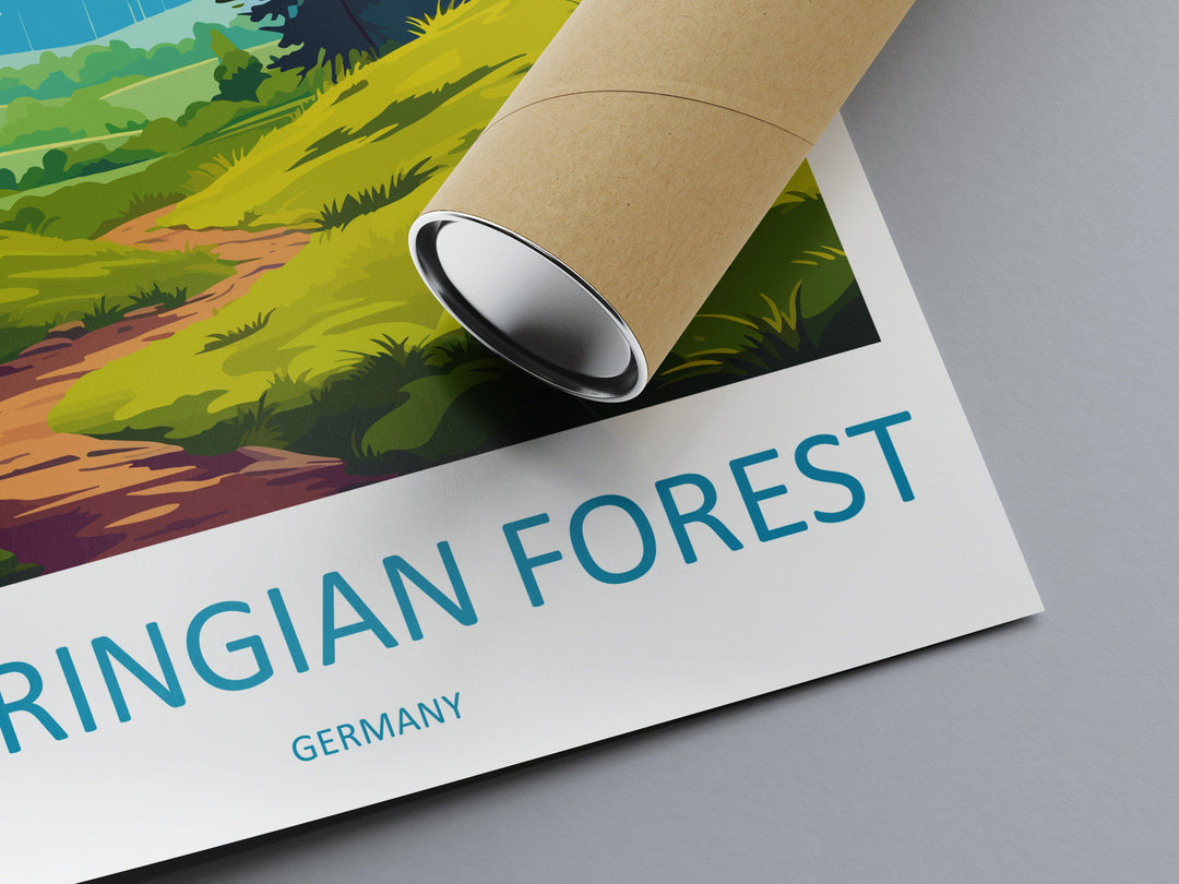 Thuringian Forest Travel Print Thuringian Forest Home Décor Germany Art Print Germany Thuringian Forest Wall Print Gift For Germany Fans
