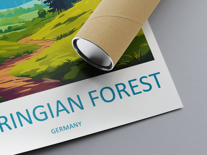 Thuringian Forest Travel Print Thuringian Forest Home Décor Germany Art Print Germany Thuringian Forest Wall Print Gift For Germany Fans