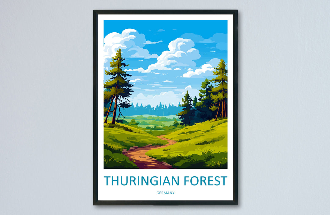 Thuringian Forest Travel Print Thuringian Forest Home Décor Germany Art Print Germany Thuringian Forest Wall Print Gift For Germany Fans