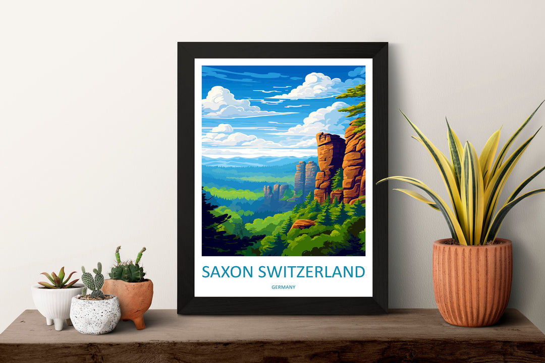 Saxon Switzerland Travel Print Saxon Switzerland Home Décor Germany Art Print Germany Saxon Switzerland Wall Print Gift For Germany Fans