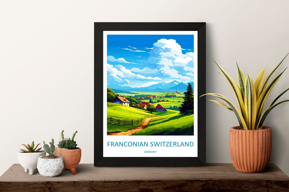 Fränkische Schweiz Travel Print Fränkische Schweiz Home Décor Germany Art Print Germany Fränkische Schweiz Wall Print Gift for Germany Art