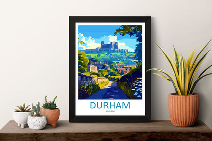 Durham Travel Print Wall Art Durham Wall Hanging Home Décor Durham Gift Art Lovers England Art Lover Gift Durham Travel Art Gift
