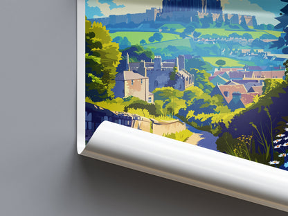 Durham Travel Print Wall Art Durham Wall Hanging Home Décor Durham Gift Art Lovers England Art Lover Gift Durham Travel Art Gift