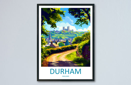 Durham Travel Print Wall Art Durham Wall Hanging Home Décor Durham Gift Art Lovers England Art Lover Gift Durham Travel Art Gift
