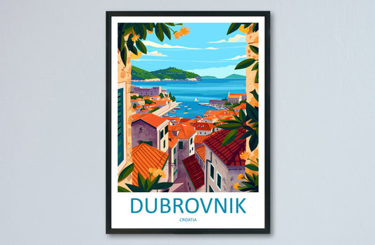 Dubrovnik Travel Print Wall Art Dubrovnik Wall Hanging Home Décor Dubrovnik Gift Art Lovers Croatia Art Lover Gift Dubrovnik Poster