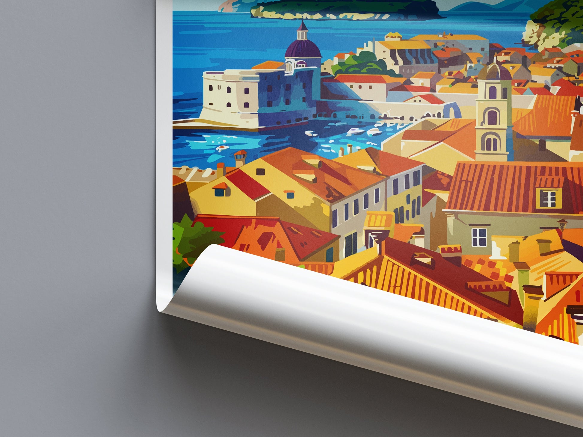 Dubrovnik Travel Print Wall Art Dubrovnik Wall Hanging Home Décor Dubrovnik Gift Art Lovers Croatia Art Lover Gift Dubrovnik Poster