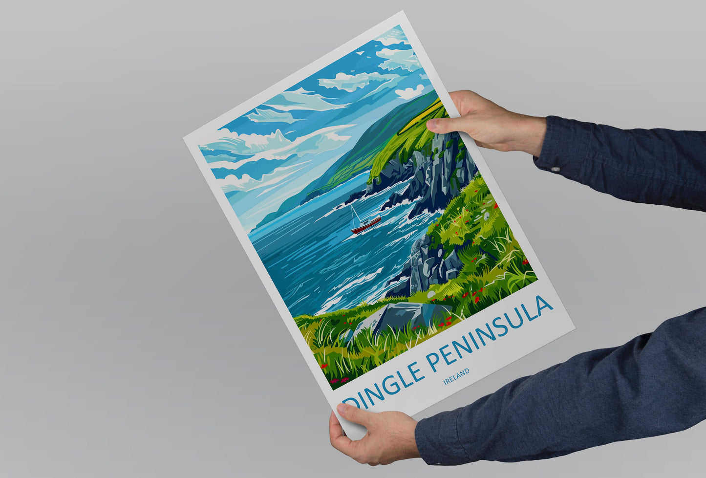 Dingle Peninsula Print Dingle Peninsula Home Decor Landscape Art Print Dingle Peninsula Wall Art for Ireland Enthusiast Gift Wall Hanging