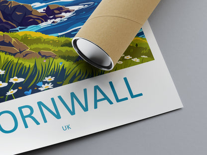 Cornwall Travel Print Wall Art Cornwall Wall Hanging Home Decoration Cornwall Gift Art Lovers Wall Art Print Art Cornwall Print Cornwall Art
