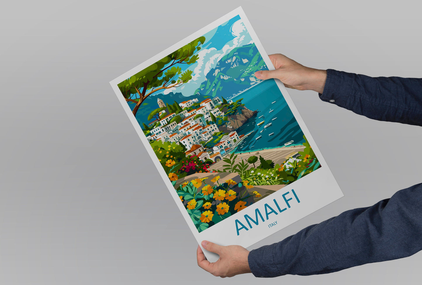 Amalfi Travel Print Wall Art Amalfi Italy Wall Hanging Home Decoration Amalfi Gift Art Lovers Wall Art Print Amalfi Italy Art Amalfi Art