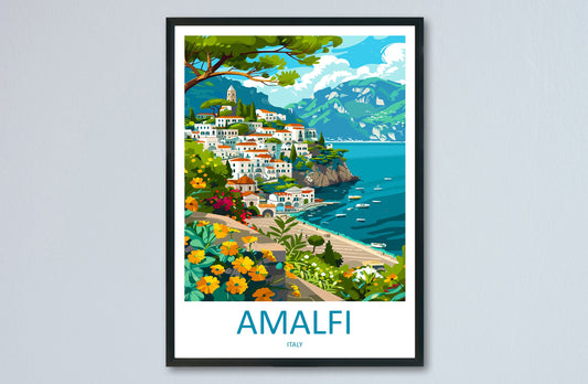 Amalfi Travel Print Wall Art Amalfi Italy Wall Hanging Home Decoration Amalfi Gift Art Lovers Wall Art Print Amalfi Italy Art Amalfi Art