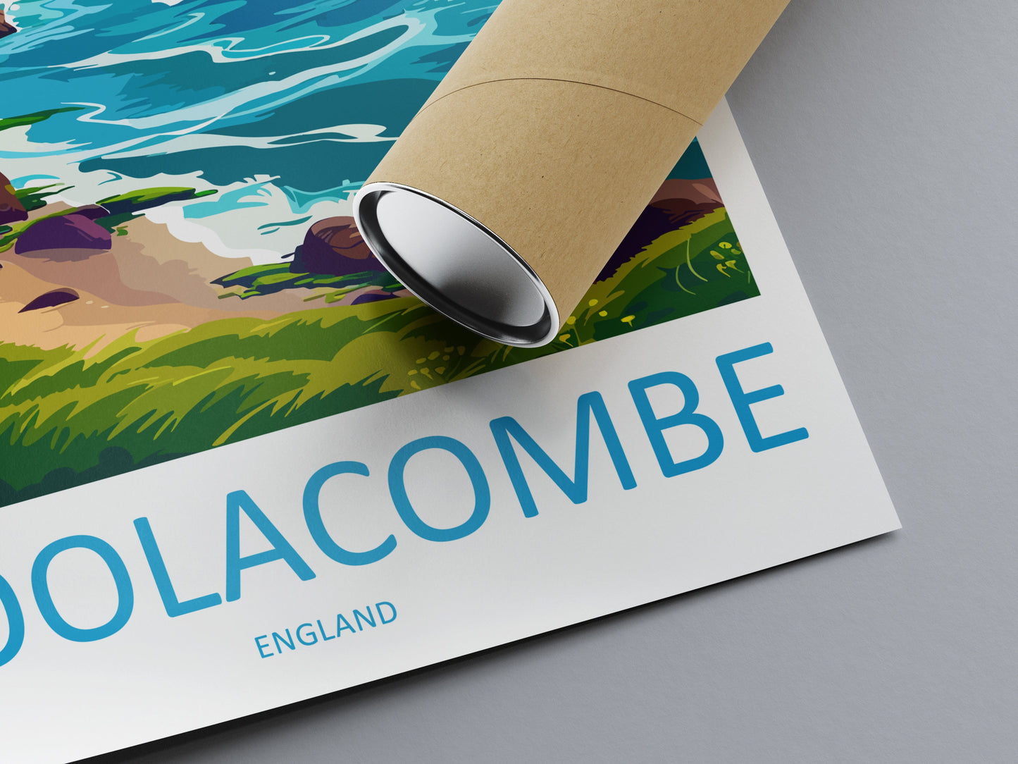 Woolacombe Travel Print Wall Art Woolacombe Wall Hanging Home Decor Woolacombe Gift Art Lovers Wall Art Devon Travel Art