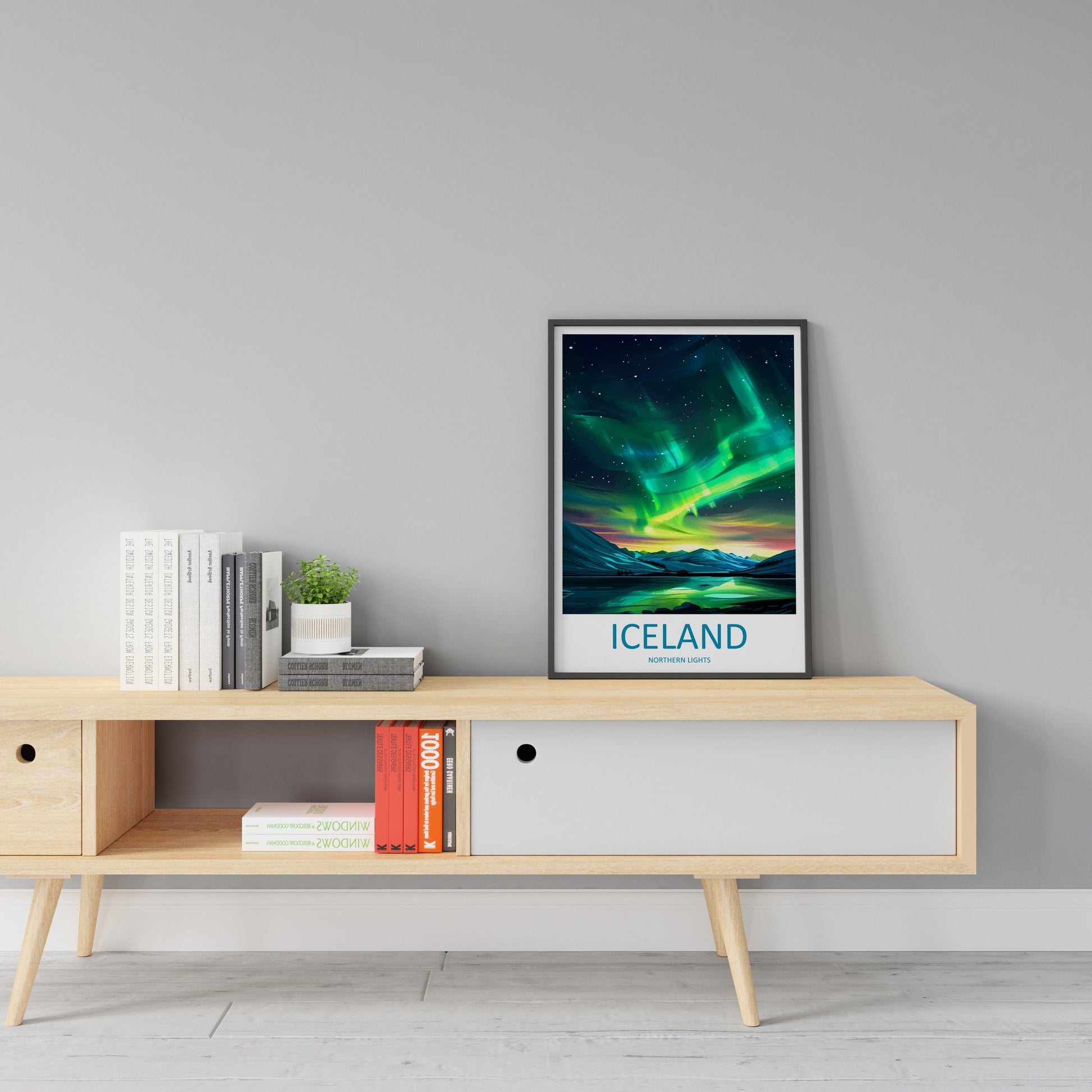 Northern Lights Travel Print Wall Art Aurora Borealis Wall Hanging Home Décor Aurora Borealis Gift Art Lovers Iceland Art Lover Gift Decor