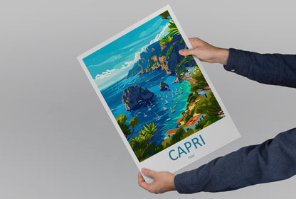 Capri Travel Print Wall Art Capri Italy Wall Hanging Home Decoration Capri Gift Art Lovers Wall Art Print Capri Italy Art Capri Art Print