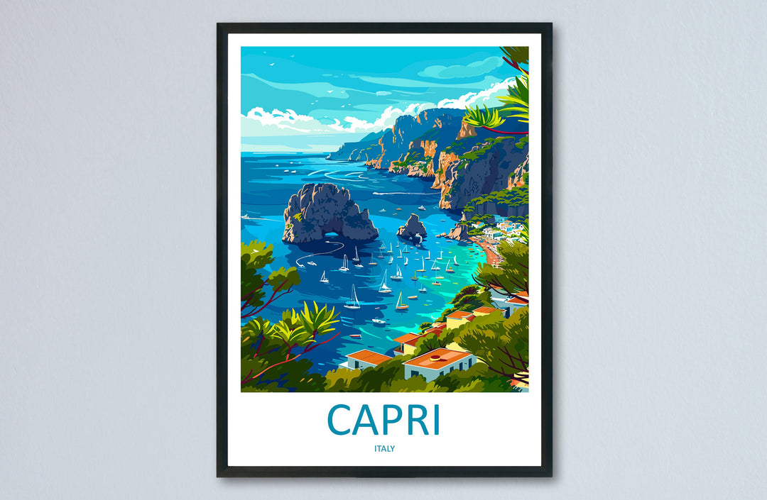 Capri Travel Print Wall Art Capri Italy Wall Hanging Home Decoration Capri Gift Art Lovers Wall Art Print Capri Italy Art Capri Art Print
