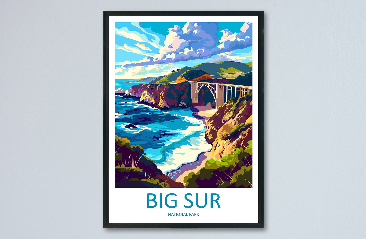 Big Sur National Park Travel Print Wall Art Big Sur Wall Hanging Home Décor Big Sur Gift Art Lovers California Lover Gift Big Sur Poster